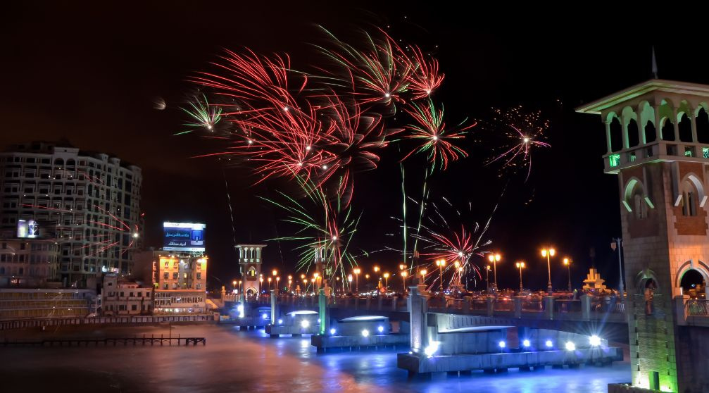Sound and Light show at Qaitbay Citadel From Alexandria Port