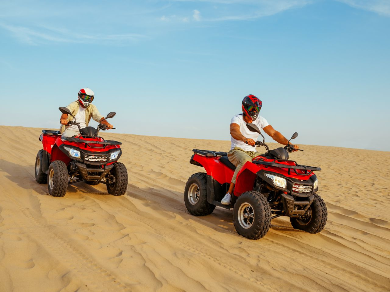 Wycieczka safari po pustyni o zachodzie słońca quadem ATV z Marsa Alam